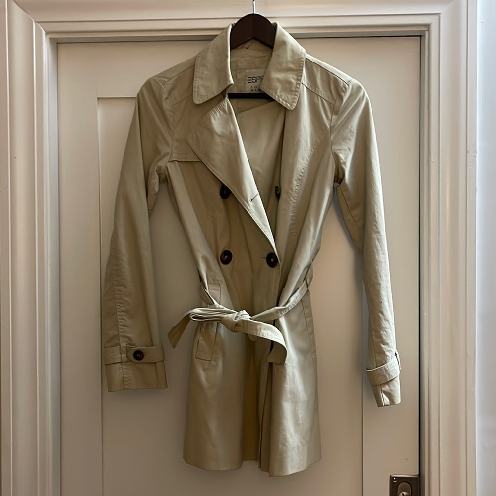 Esprit Cotton Trench Coat Size 2